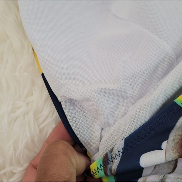 Navy floral deep v-neck backless women monokini one-piece sexy halter #16 - Picture 7 of 9